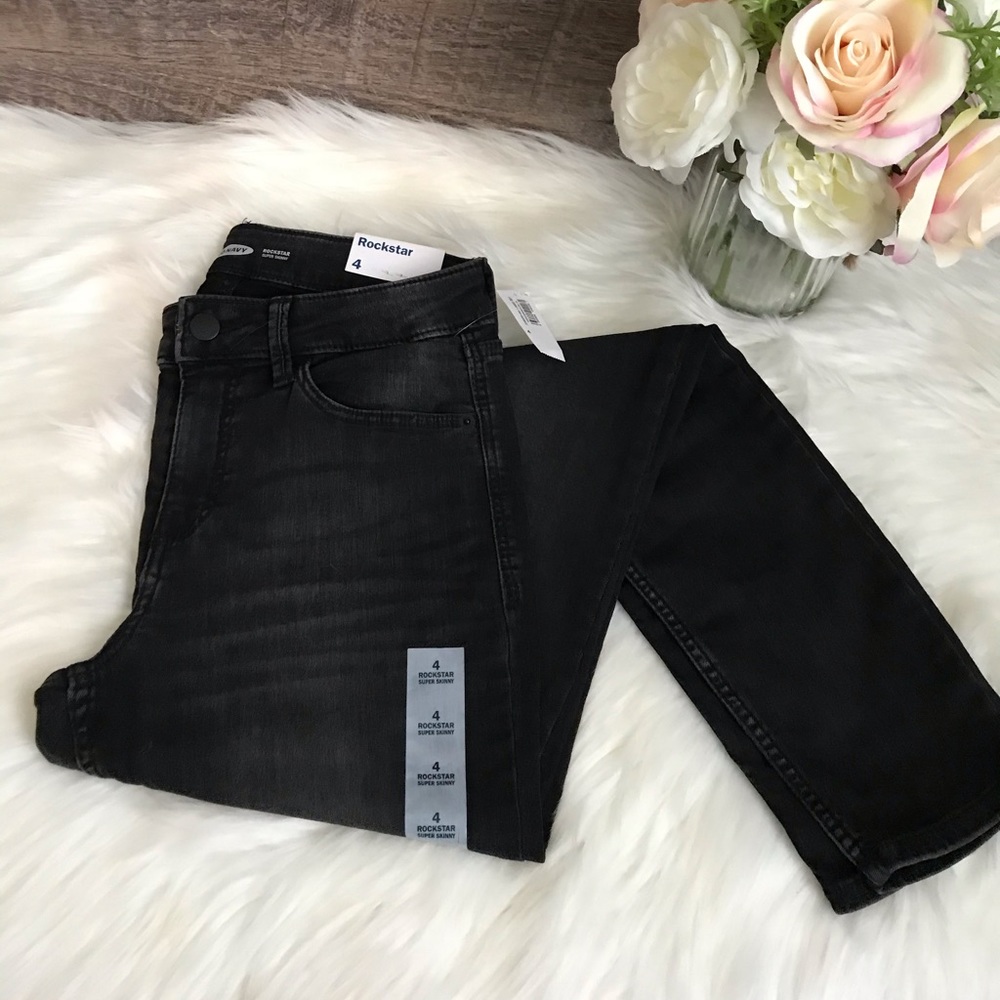 Old Navy Rockstar Super Skinny Black Jeans